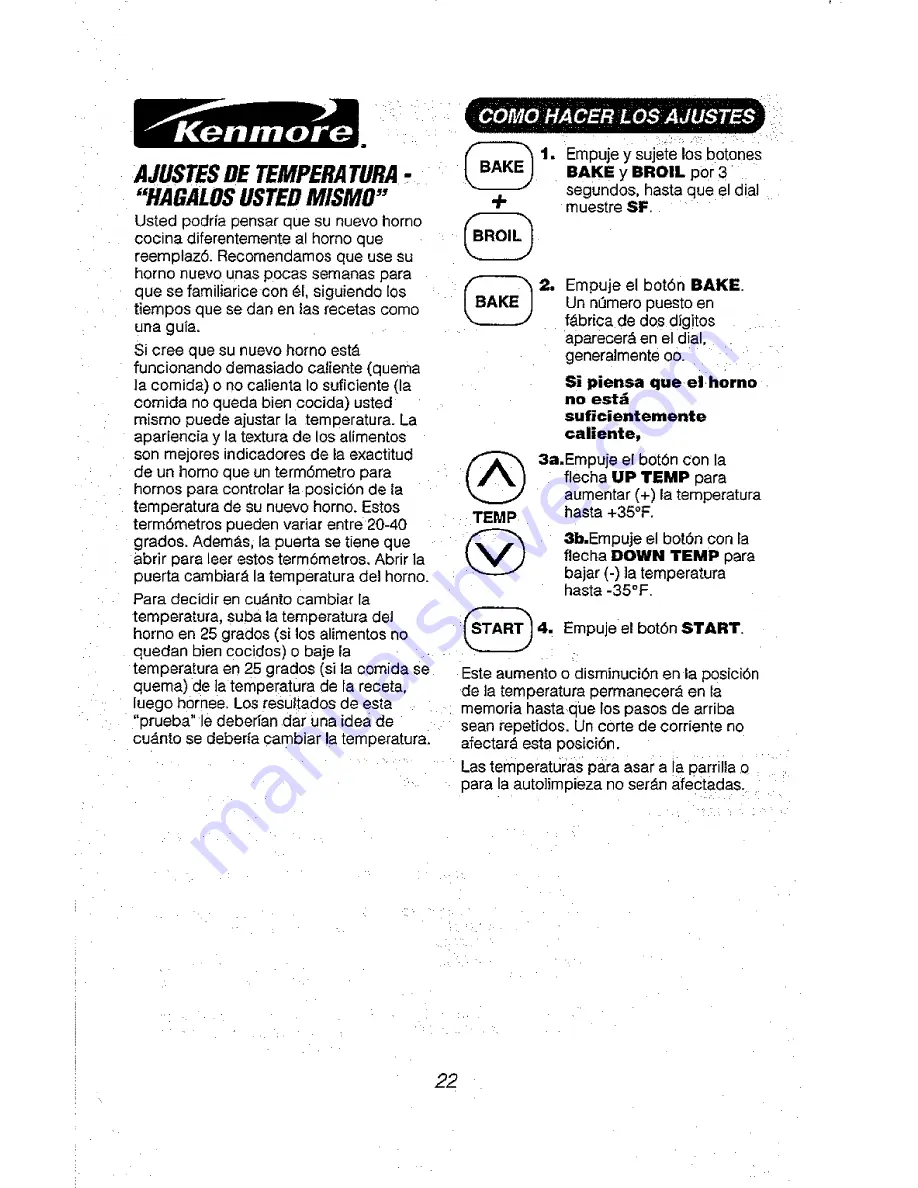 Kenmore 911.41165 Owner'S Manual Download Page 46