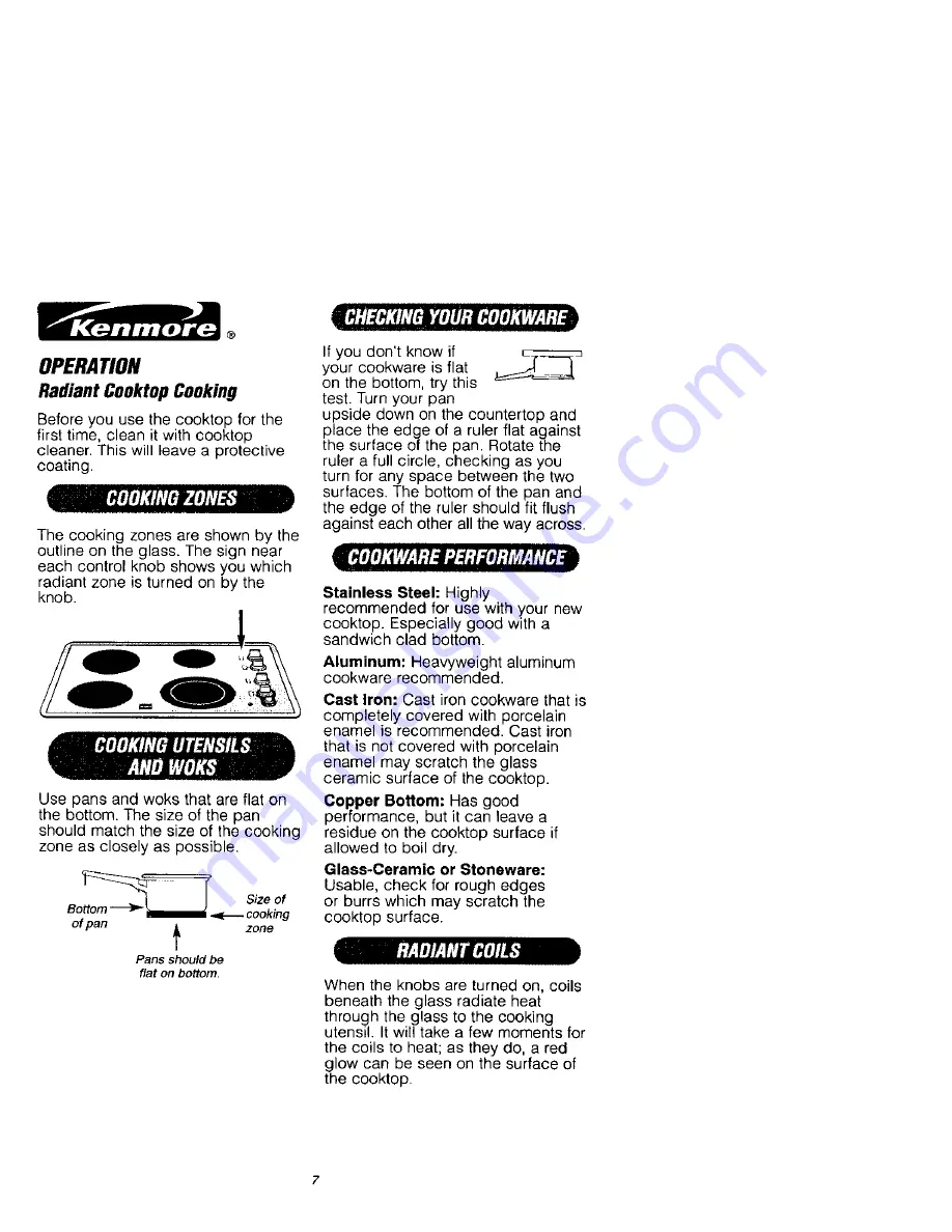 Kenmore 911.42675 Use & Care Manual Download Page 7