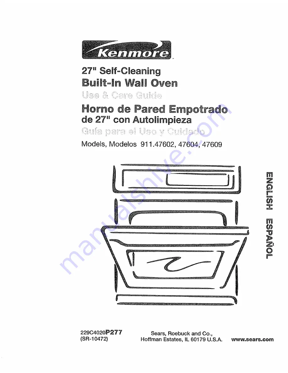 Kenmore 911.47602 Use & Care Manual Download Page 1