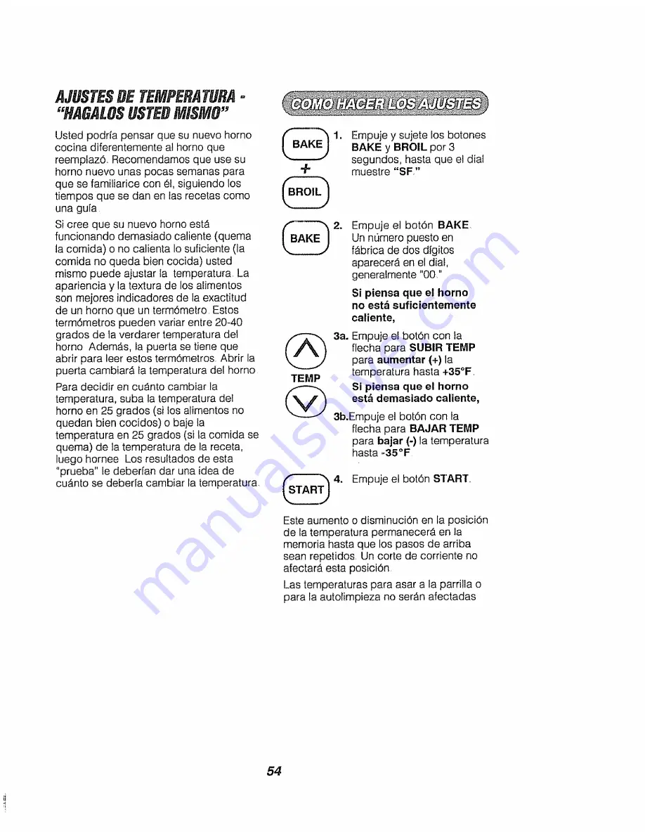 Kenmore 911.47602 Use & Care Manual Download Page 54