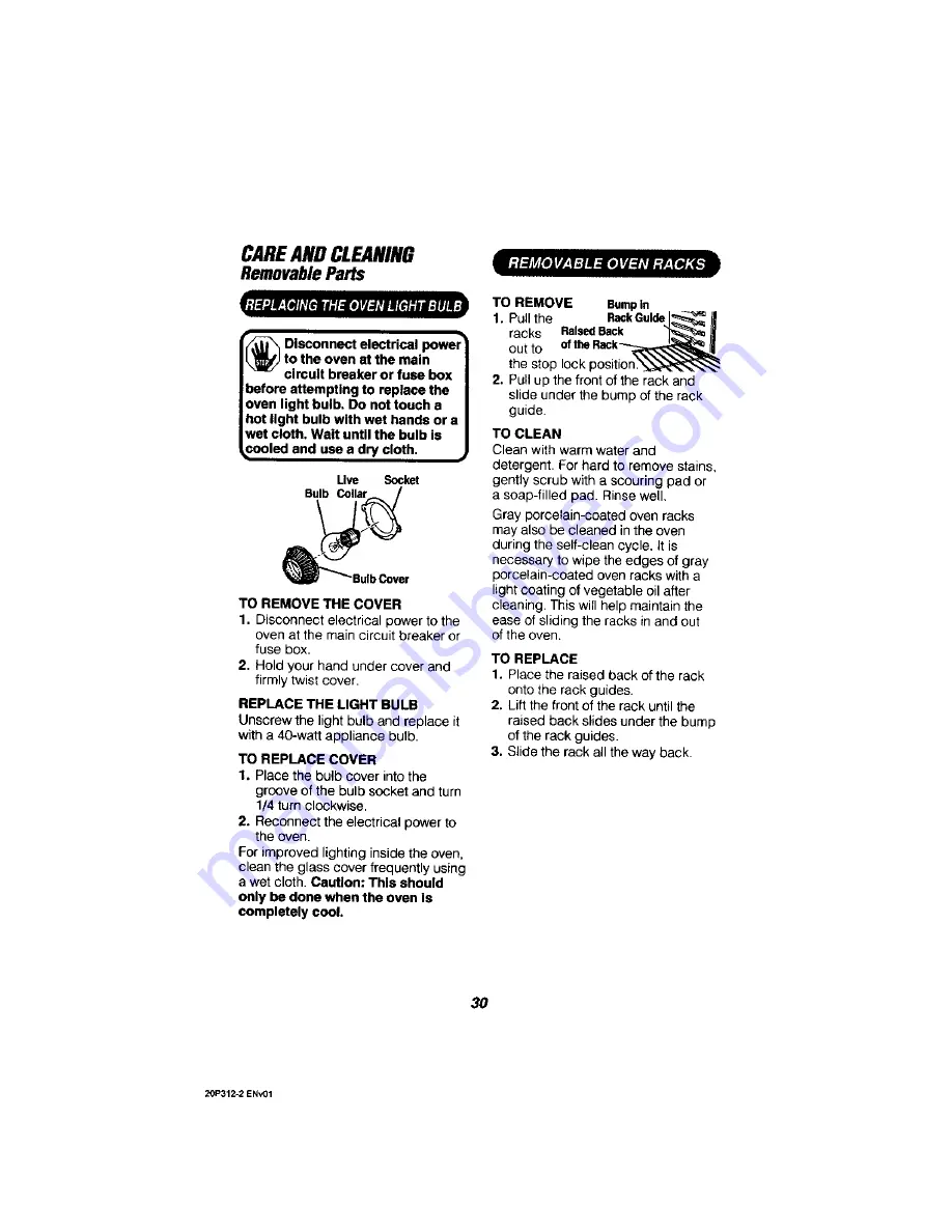 Kenmore 911.47812200 Use & Care Manual Download Page 30