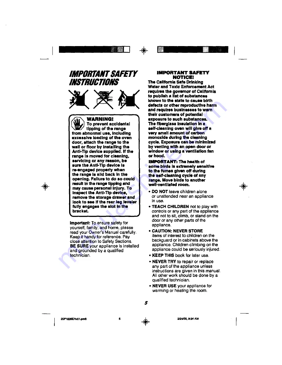 Kenmore 911.93501 Use And Care Manual Download Page 5