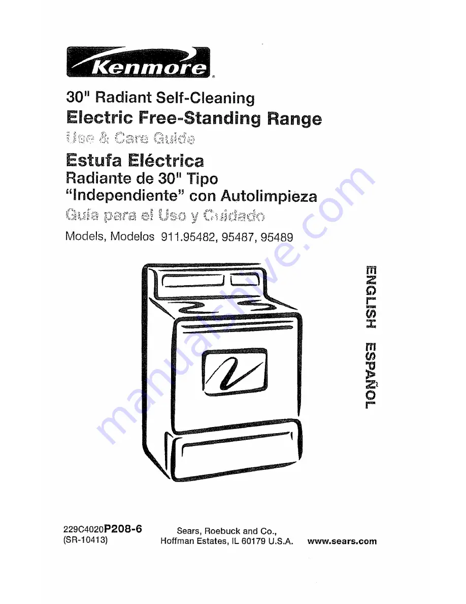 Kenmore 911.95482 Use & Care Manual Download Page 1