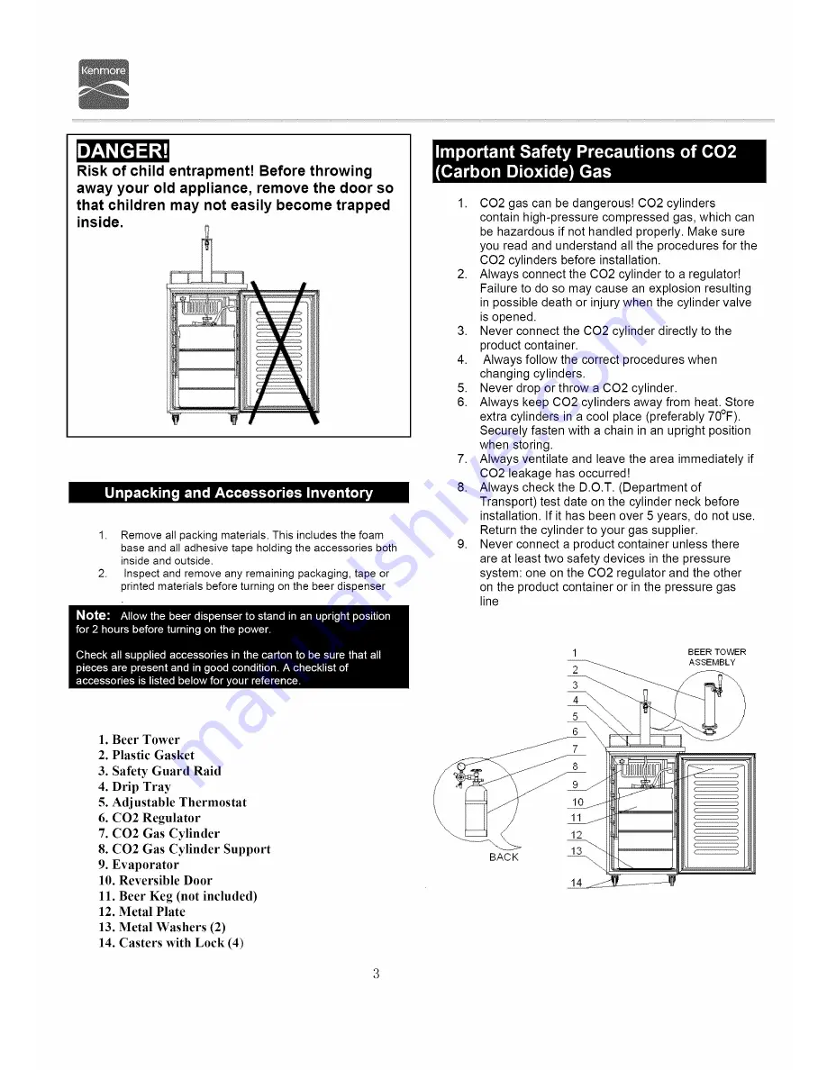 Kenmore 91589 Use & Care Manual Download Page 4