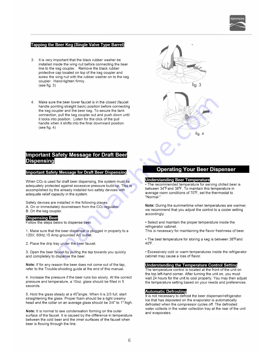 Kenmore 91589 Use & Care Manual Download Page 7