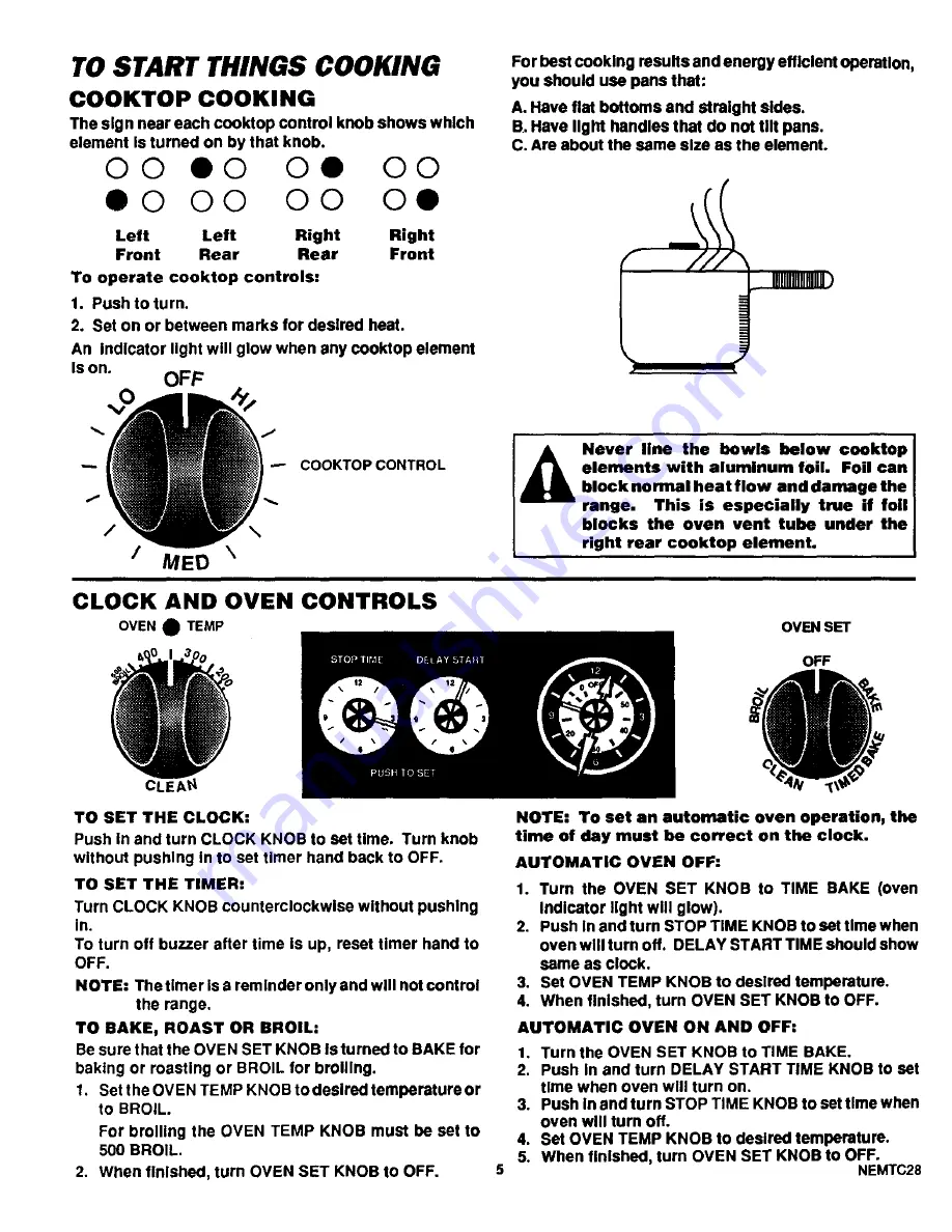 Kenmore 93121 Use Use, Care, Safety Manual Download Page 6