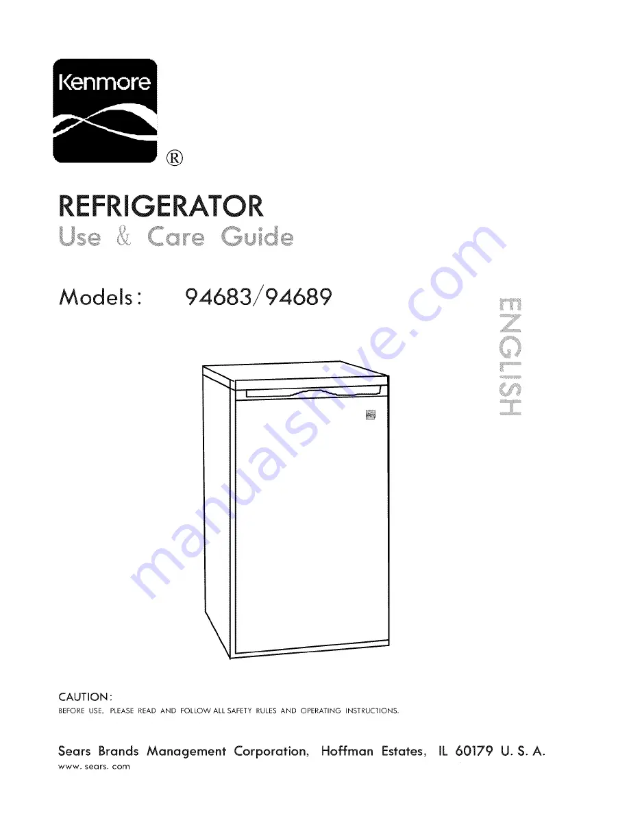 Kenmore 94683 Use & Care Manual Download Page 1