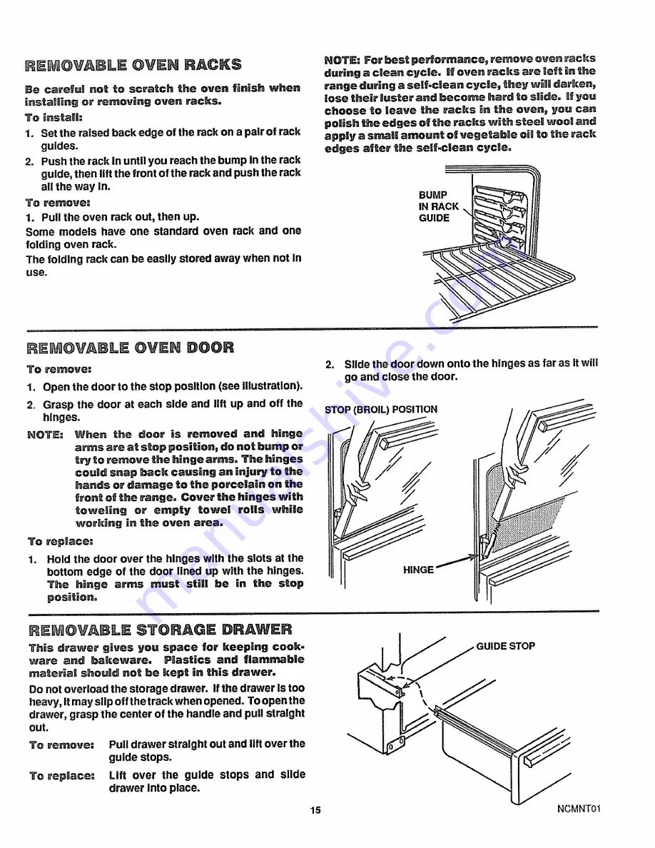 Kenmore 95629 Use And Care And Safety Manual Download Page 16