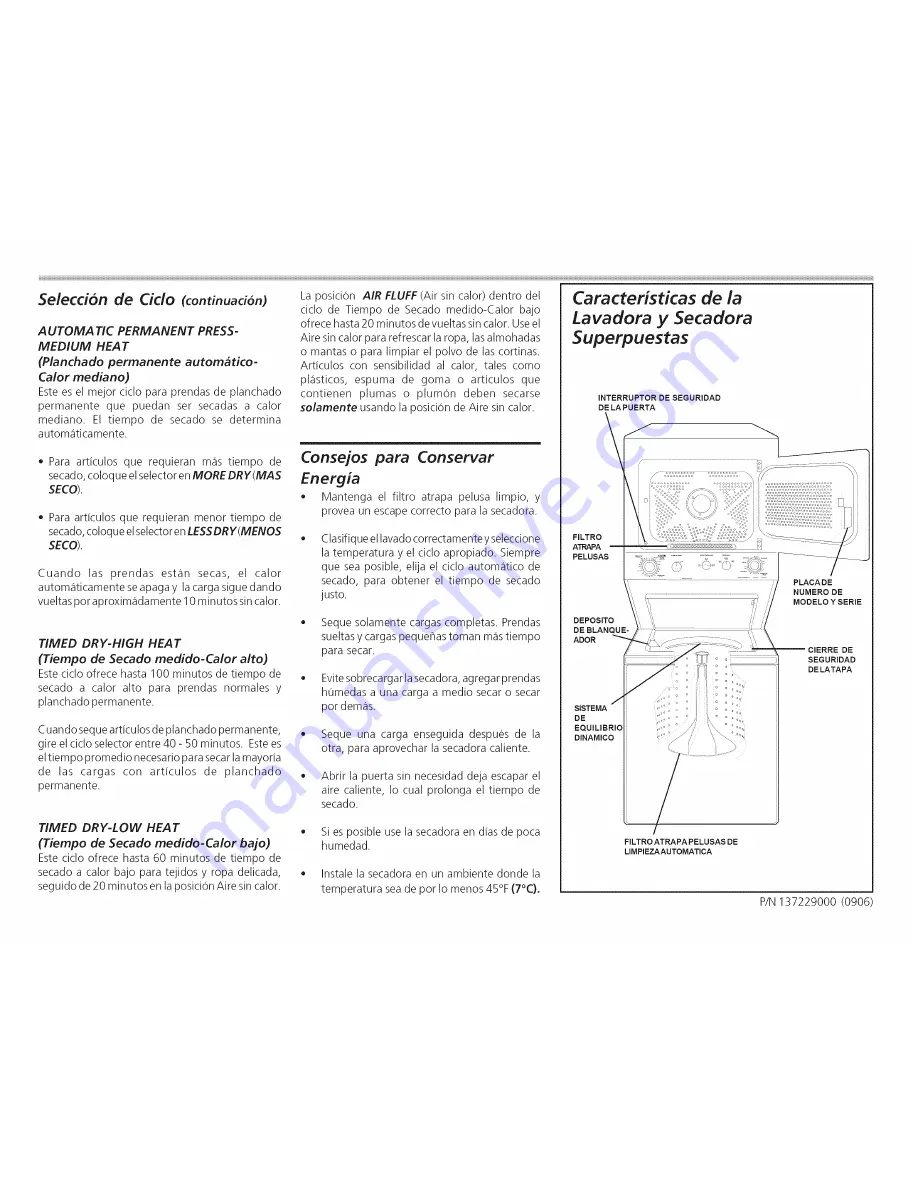 Kenmore 9781 - 27 in. Laundry Center Скачать руководство пользователя страница 6