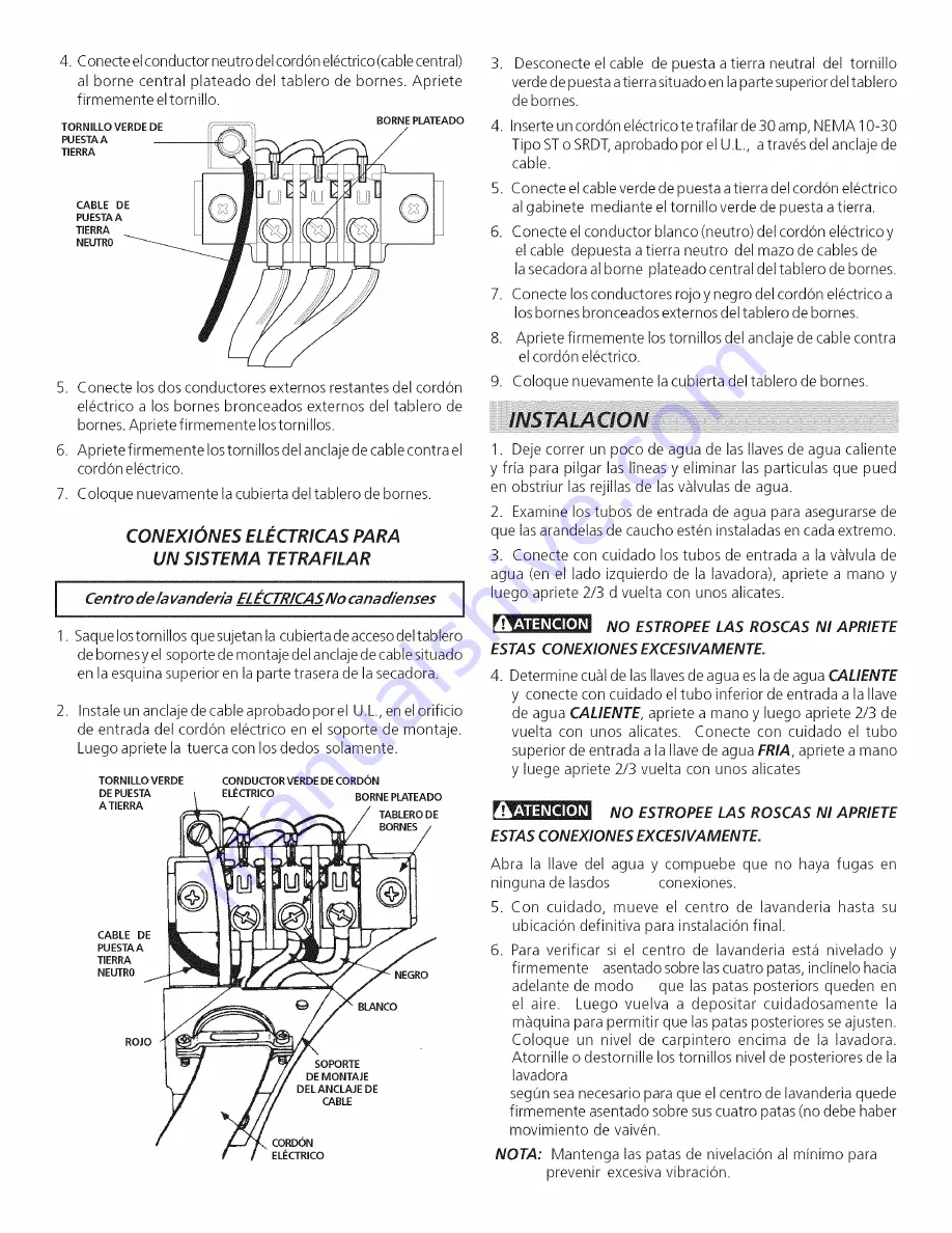 Kenmore 9791 - 27 in. Laundry Center Installation Instructions Manual Download Page 19