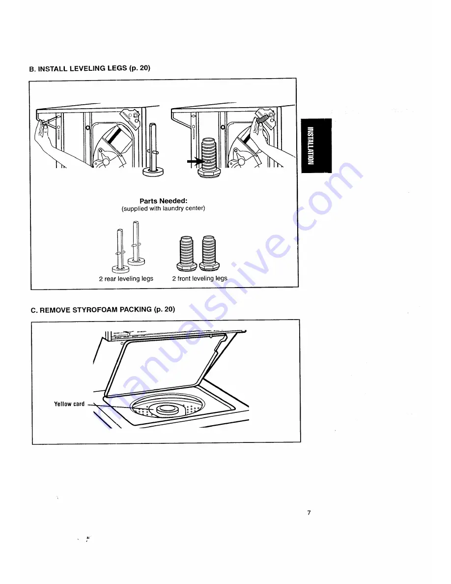 Kenmore 9875 - 24 in. Laundry Center Скачать руководство пользователя страница 7