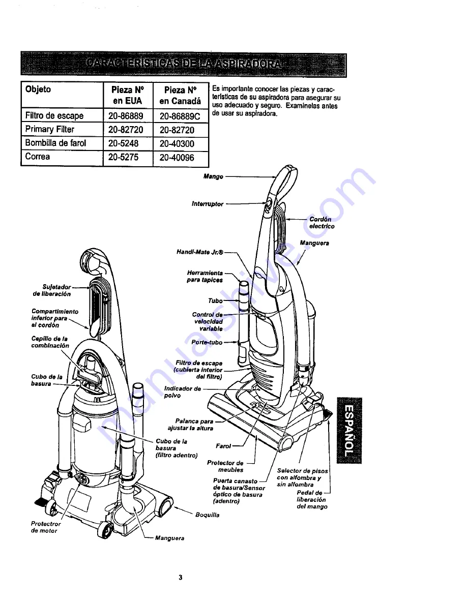 Kenmore ASPIRADORA 116.34728 Owner'S Manual Download Page 25