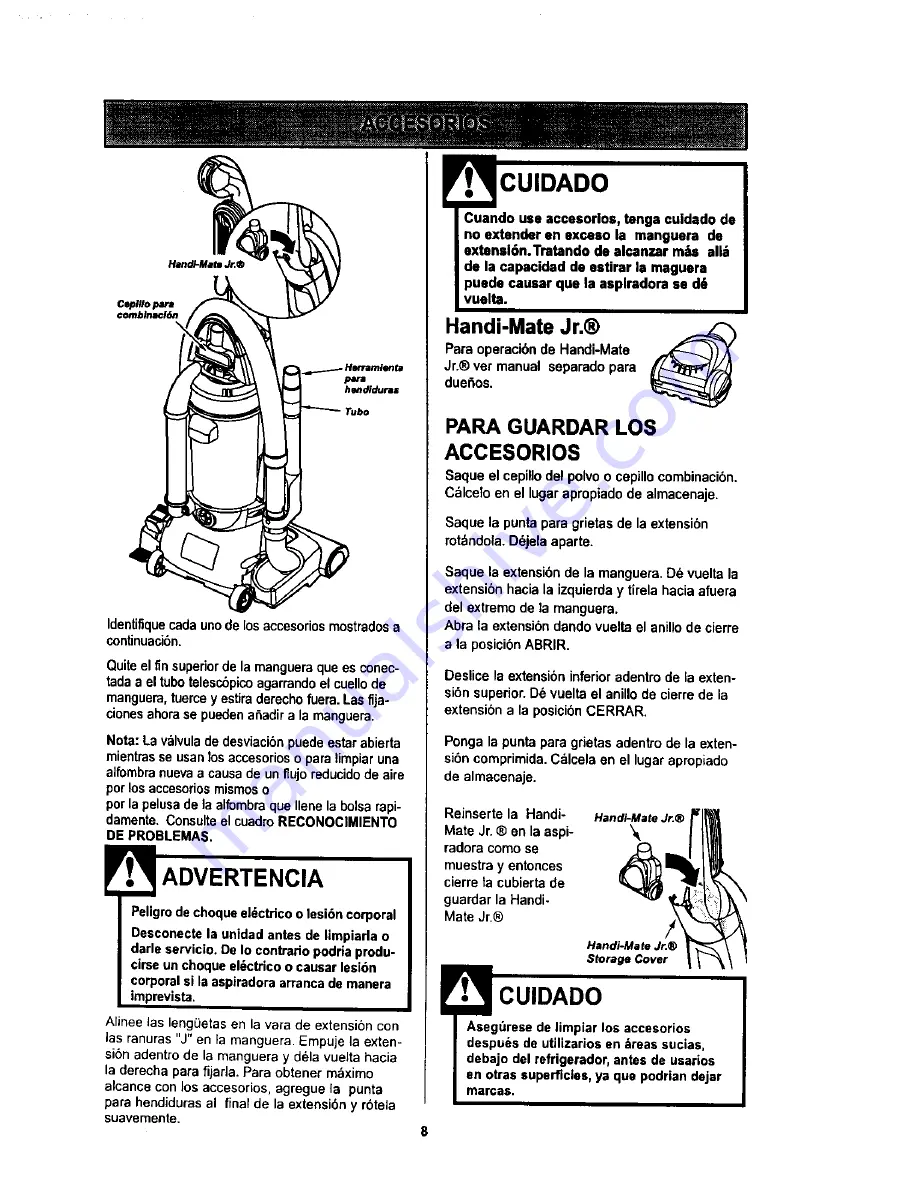 Kenmore ASPIRADORA 116.34728 Owner'S Manual Download Page 30