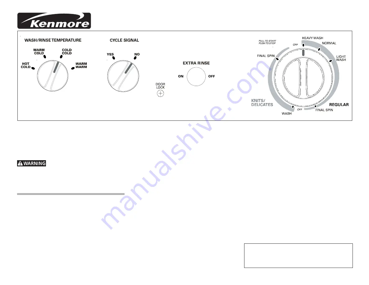 Kenmore C47012 Скачать руководство пользователя страница 1