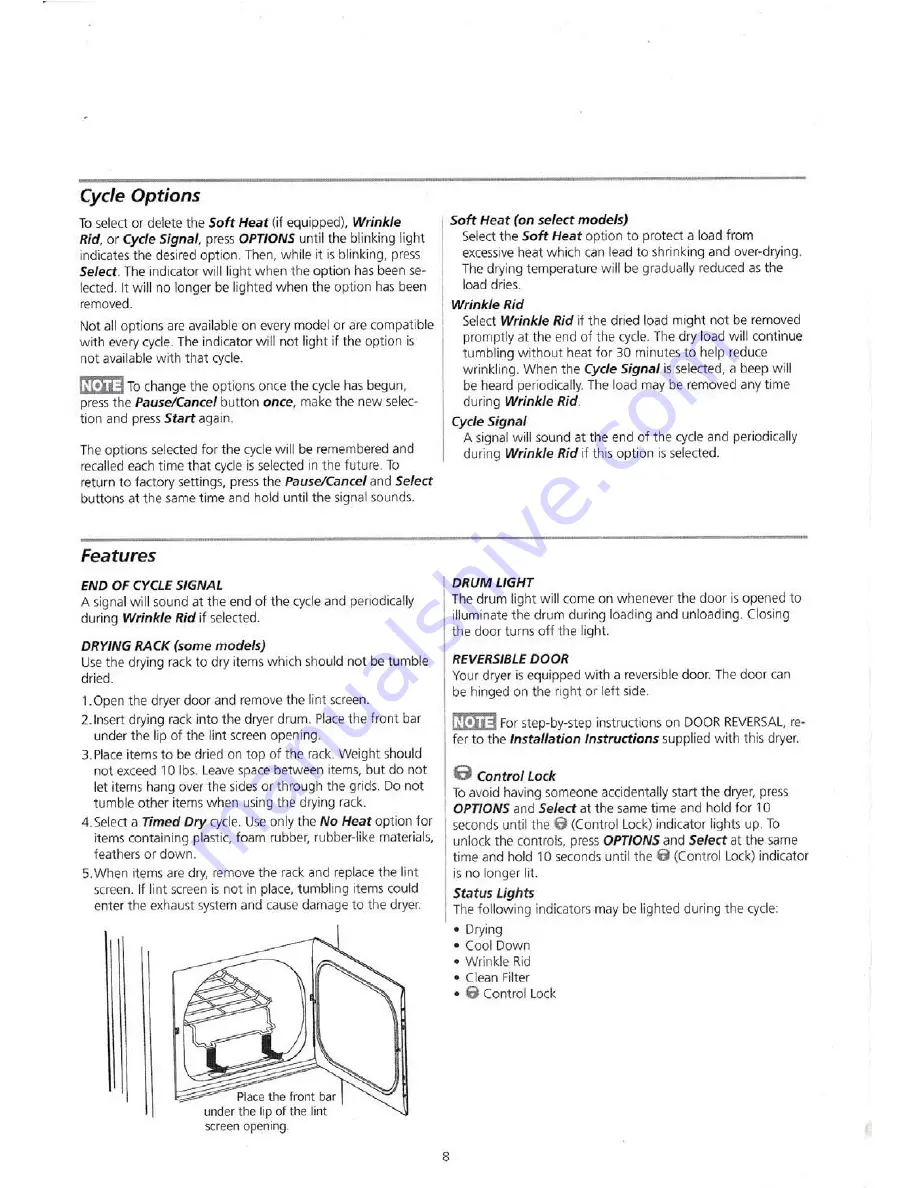 Kenmore C8807 Series Use & Care Manual Download Page 8