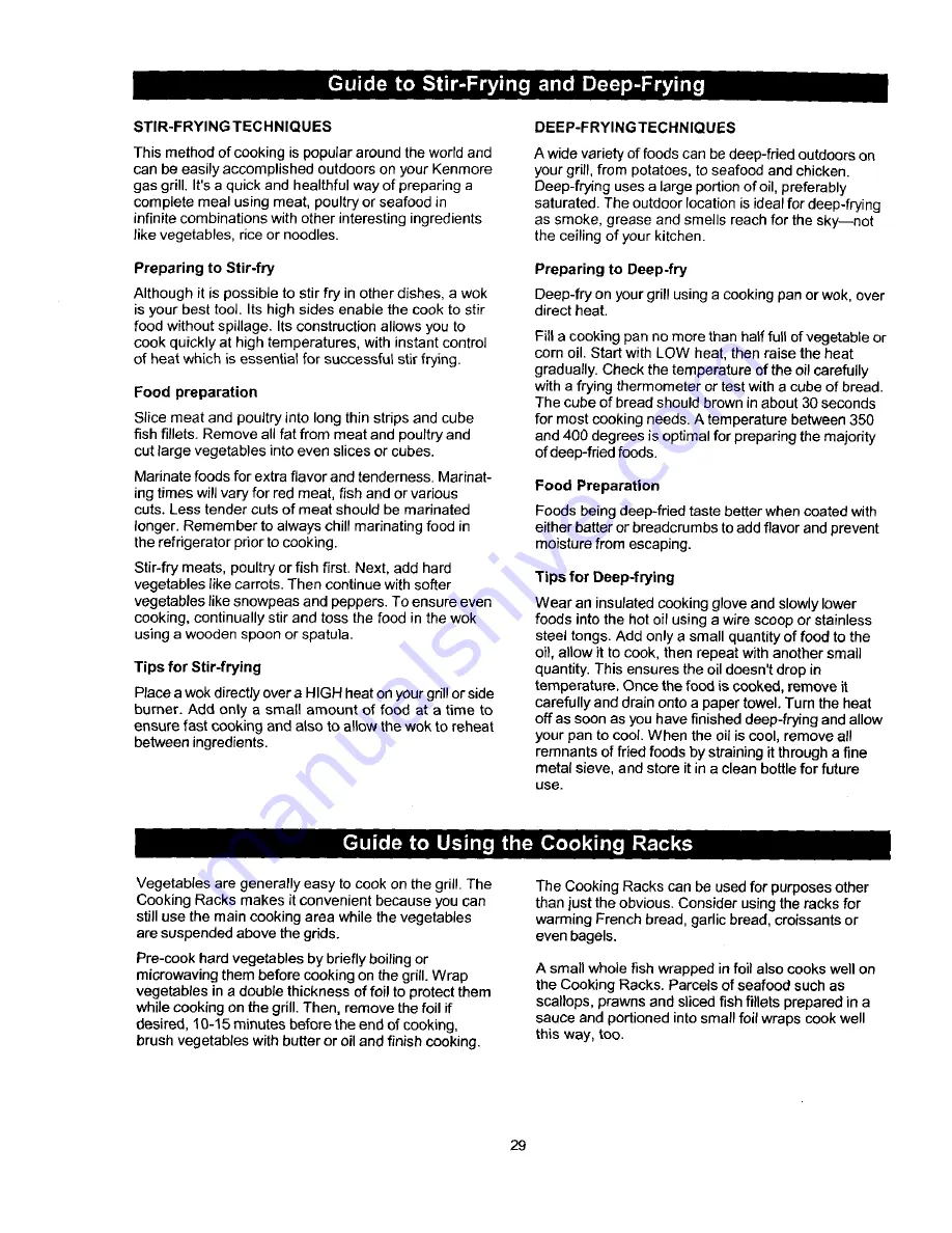 Kenmore ELITE 141.1668 Owner'S Manual Download Page 29