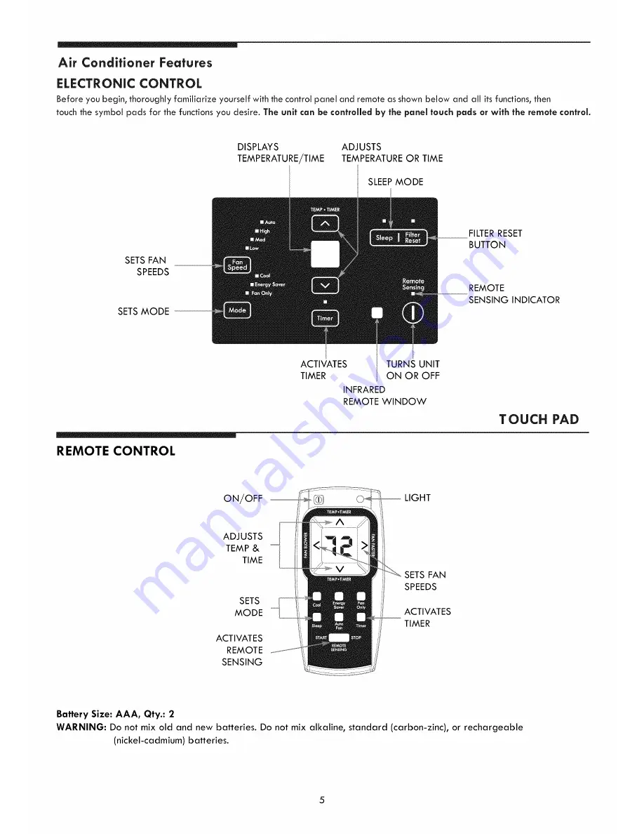 Kenmore Elite 253.76085 Use & Care Manual Download Page 5