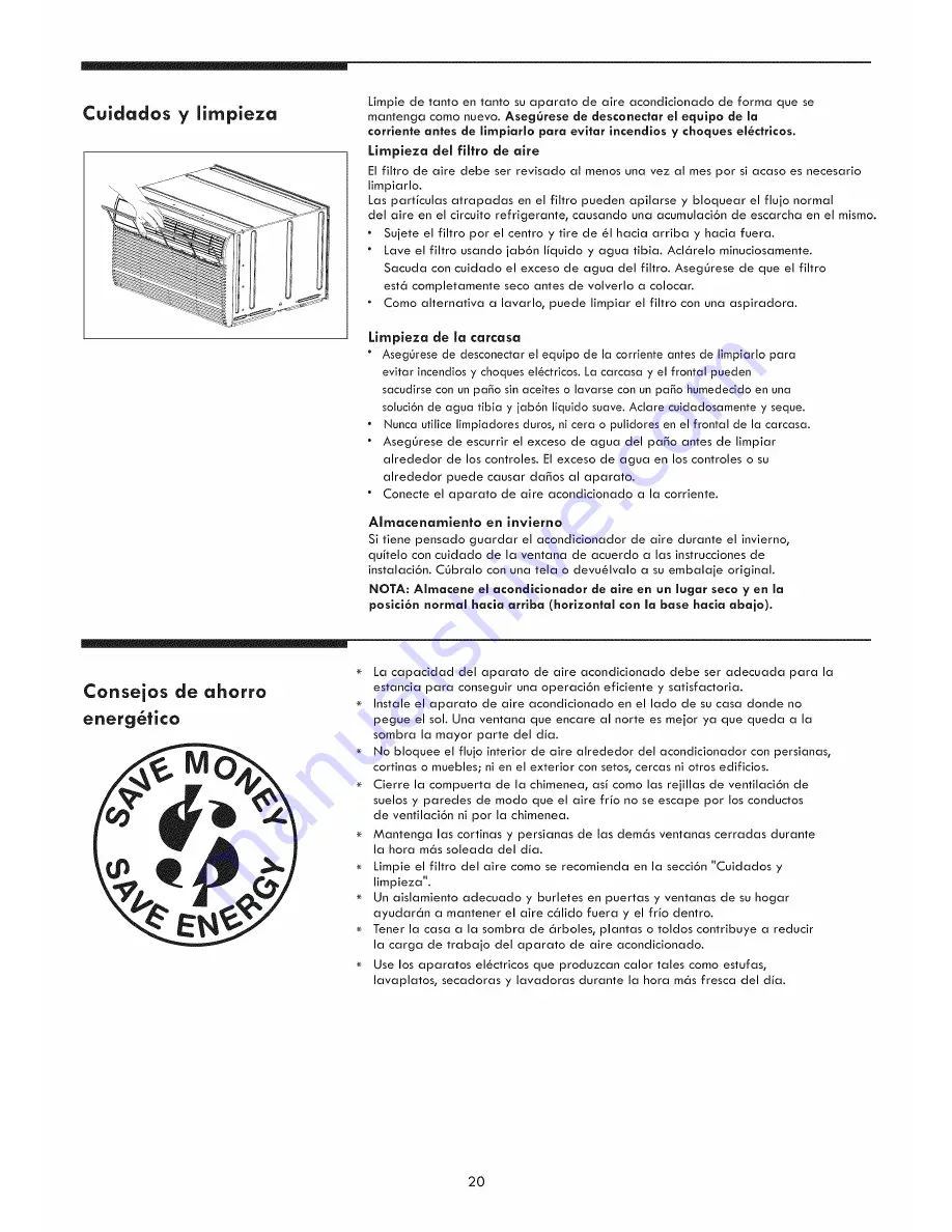 Kenmore Elite 253.76085 Use & Care Manual Download Page 20