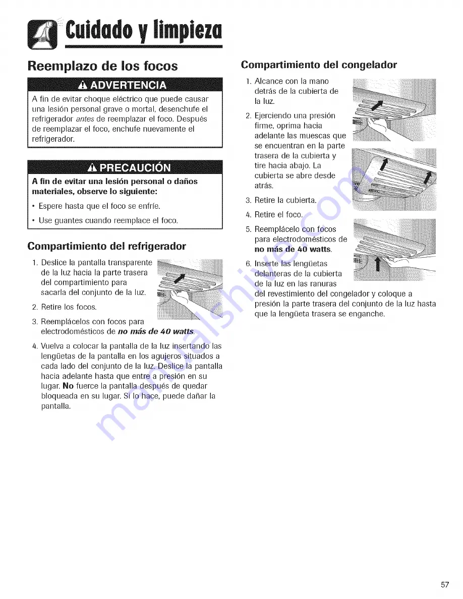 Kenmore Elite 596.76045700 Use & Care Manual Download Page 57