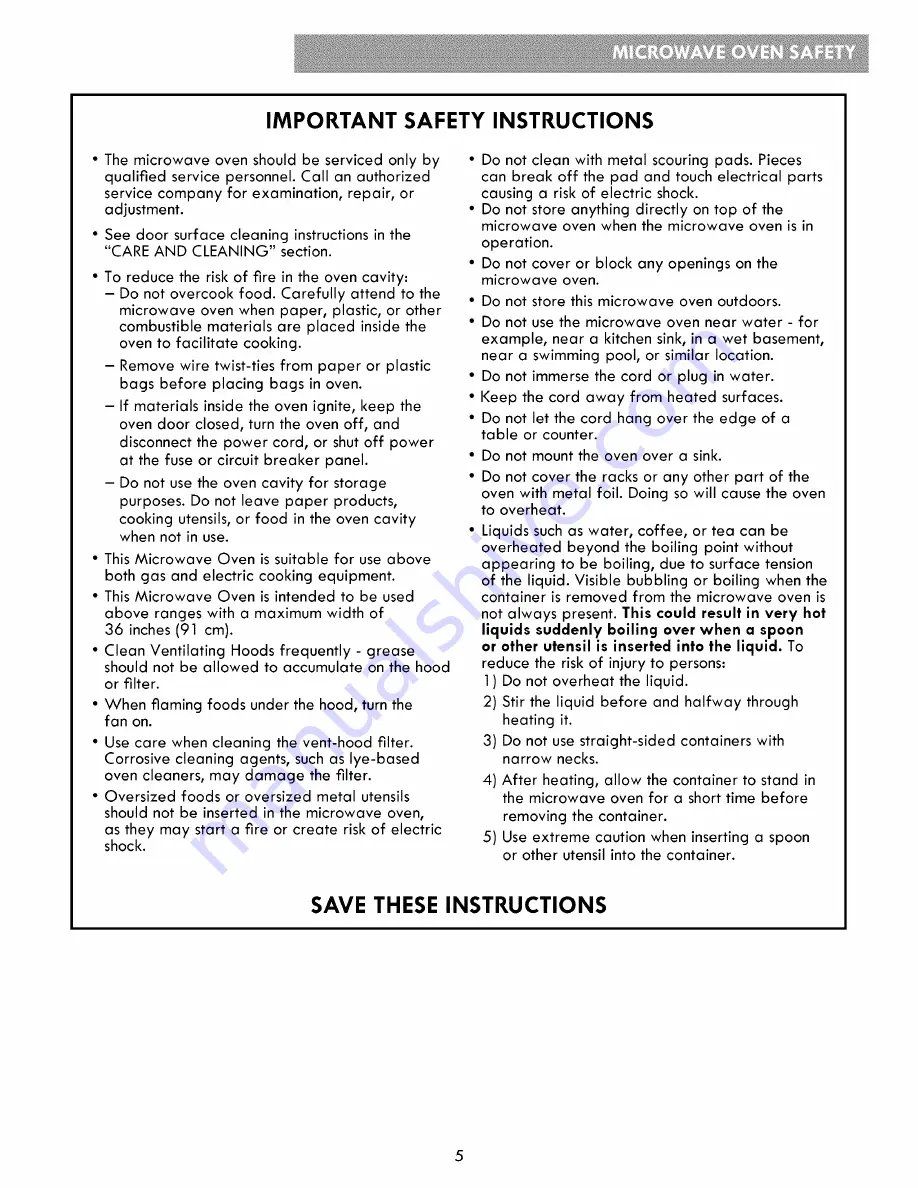 Kenmore ELITE 721.86002 Use And Care Manual Download Page 5