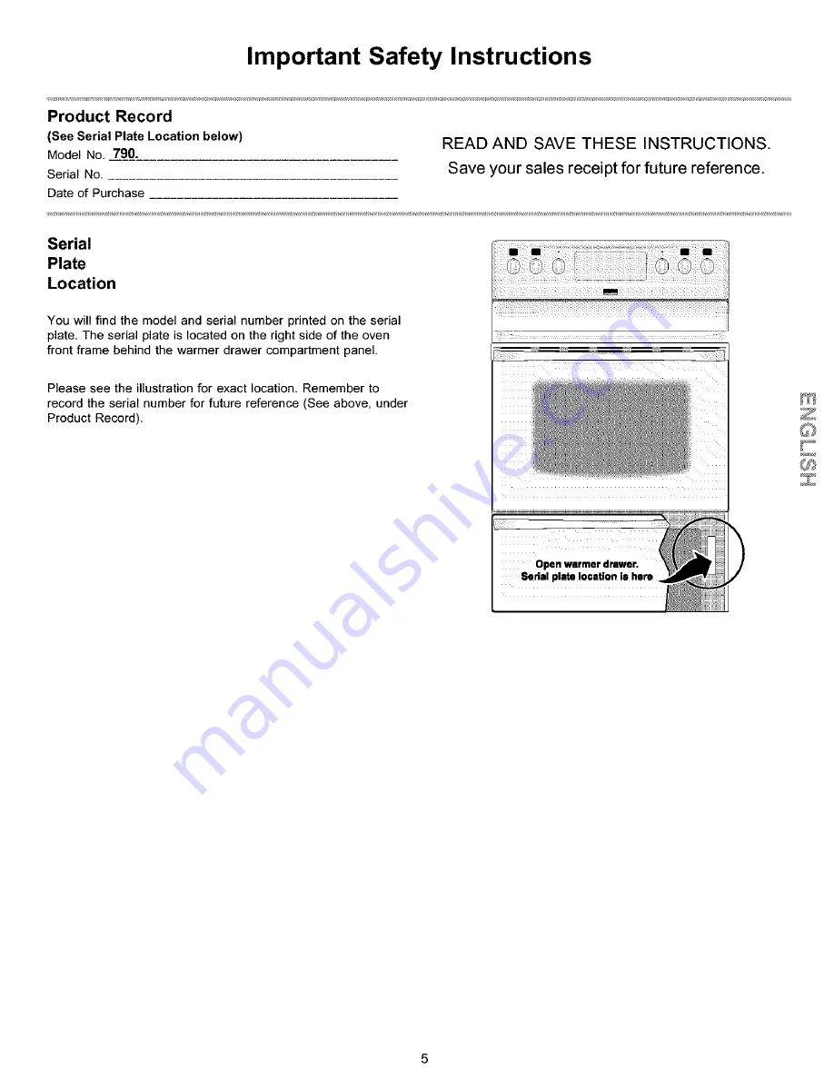 Kenmore Elite 790.99012 Use & Care Manual Download Page 5