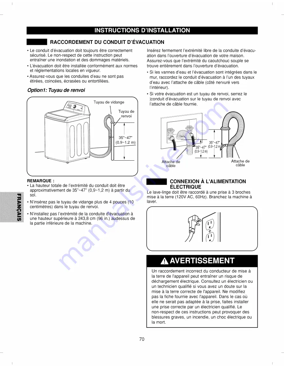 Kenmore ELITE 796.2927 Series Скачать руководство пользователя страница 70