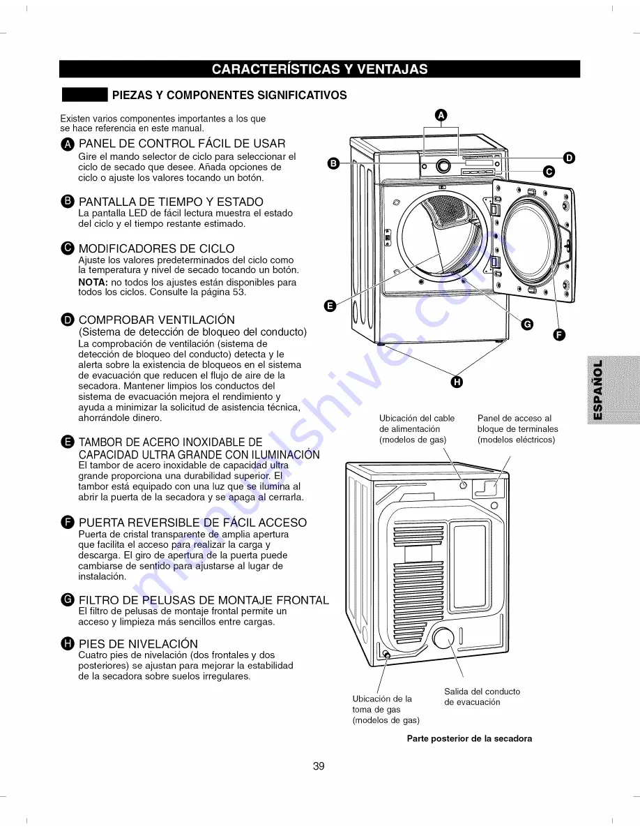 Kenmore ELITE 796.8051 Скачать руководство пользователя страница 39