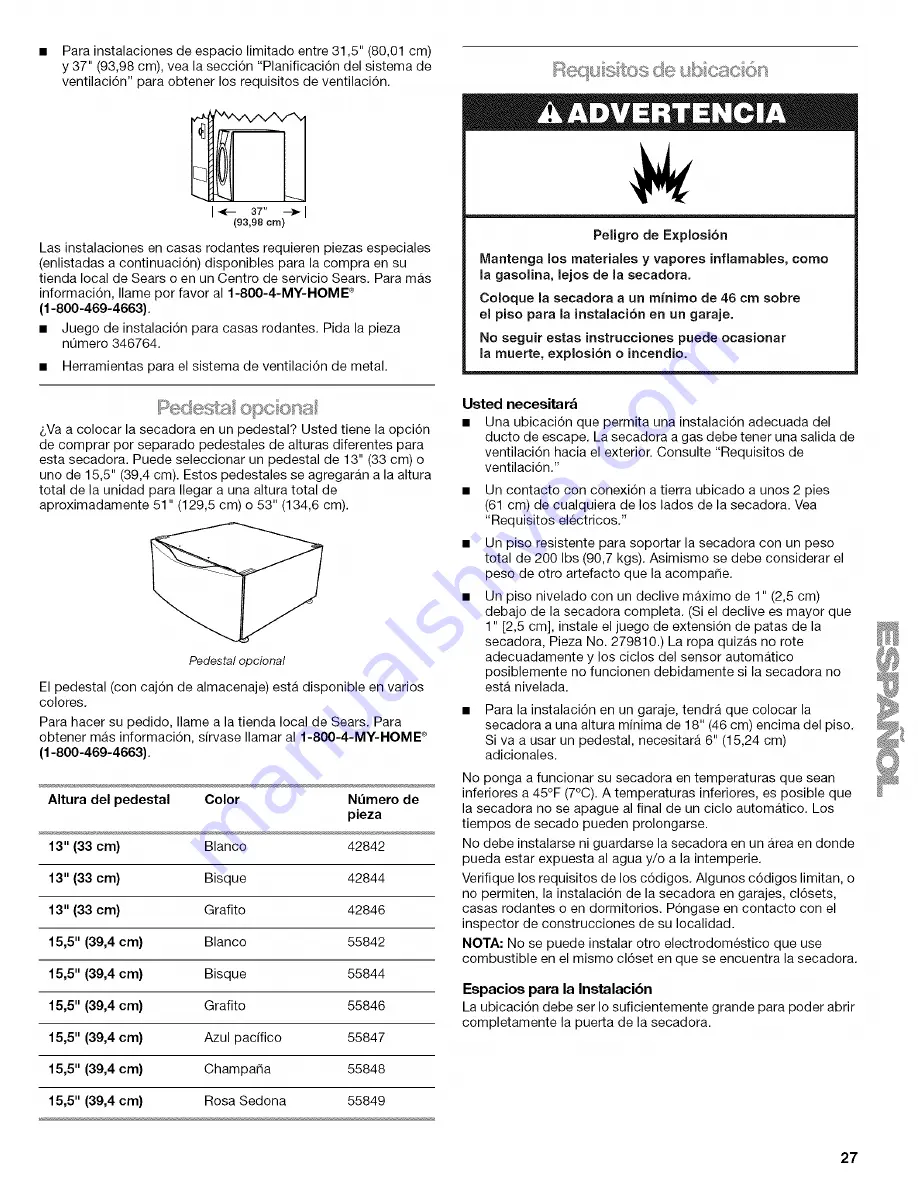 Kenmore ELITE HE4 110.9586 Series Use & Care Manual Download Page 27