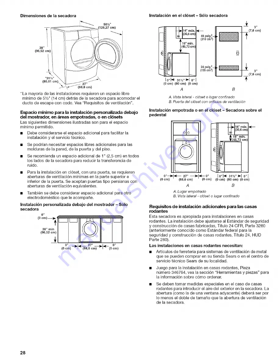 Kenmore ELITE HE4 110.9586 Series Use & Care Manual Download Page 28