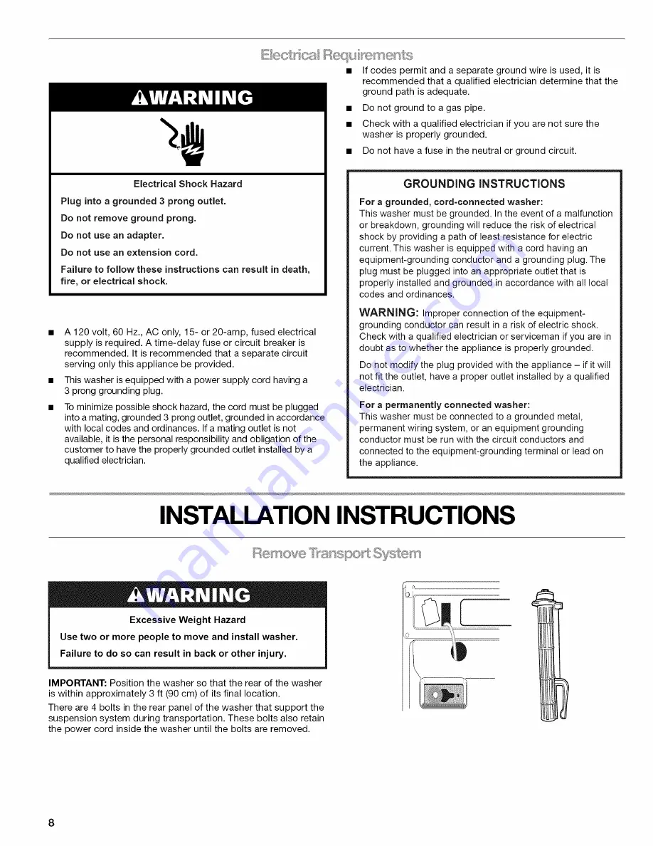 Kenmore Elite HE5t Steam 110.4770 Series Use & Care Manual Download Page 8