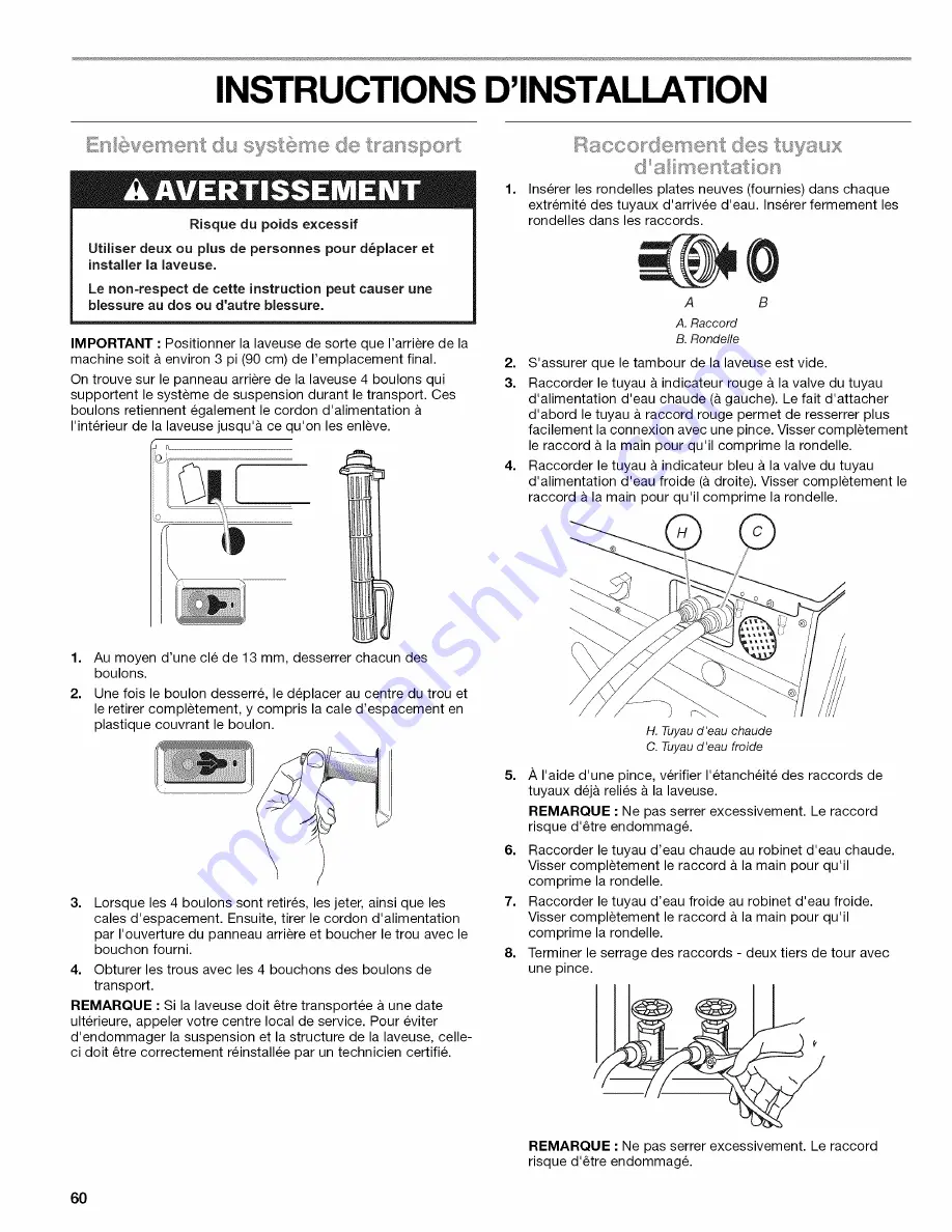 Kenmore Elite HE5t Steam 110.4770 Series Use & Care Manual Download Page 60