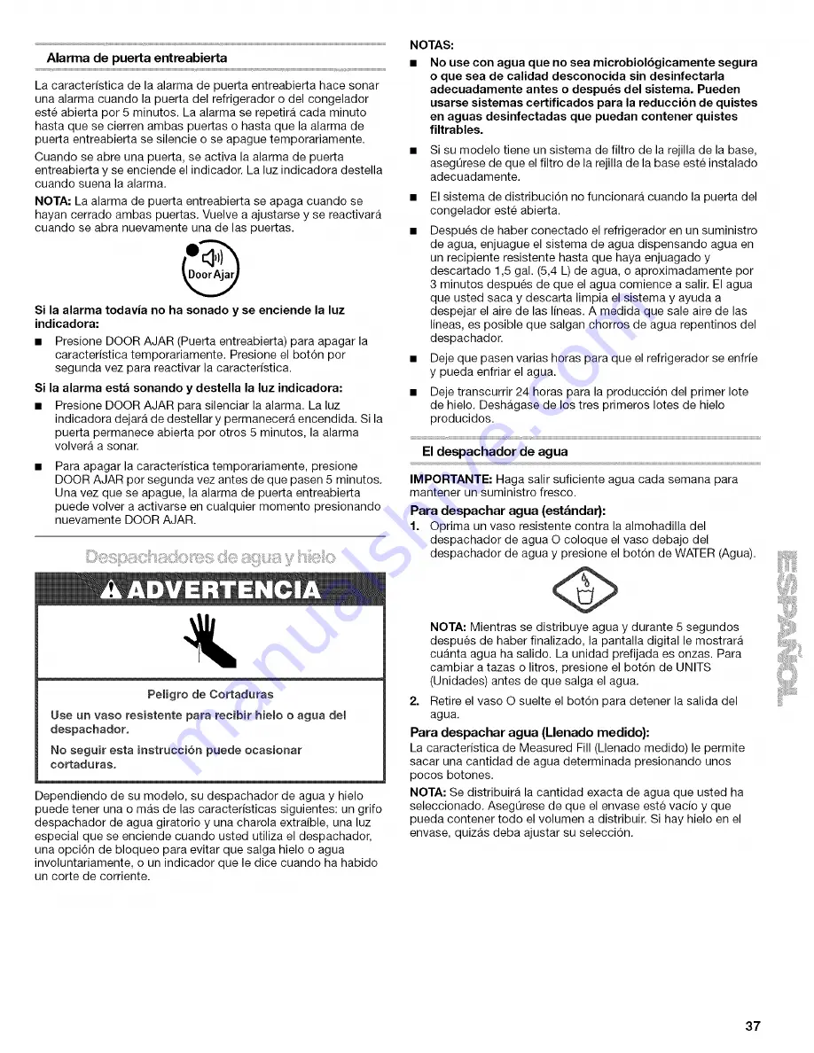 Kenmore Elite Side by Side Refrigerator Use & Care Manual Download Page 37