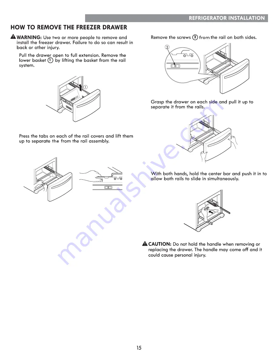 Kenmore Grab-N-Go 795.7033 Series Use & Care Manual Download Page 15