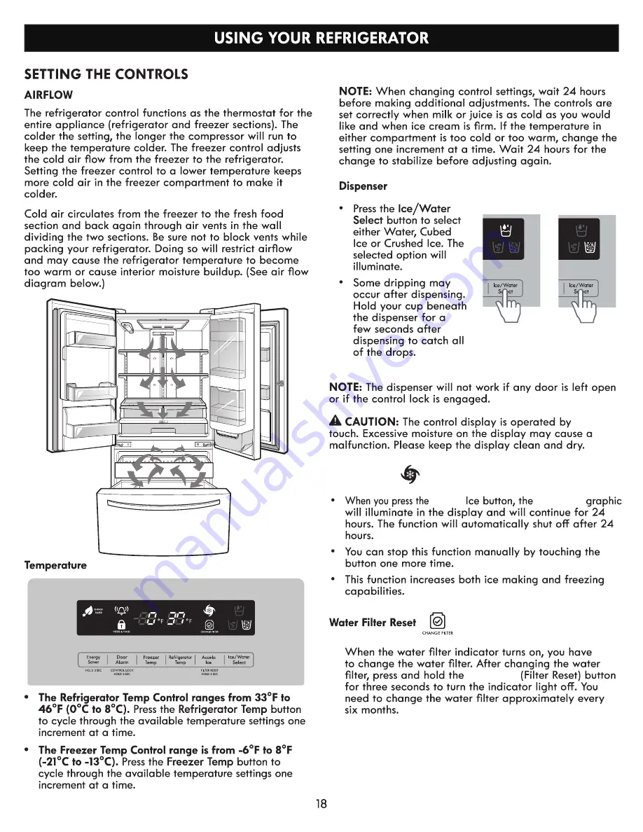 Kenmore Grab-N-Go 795.7033 Series Use & Care Manual Download Page 18