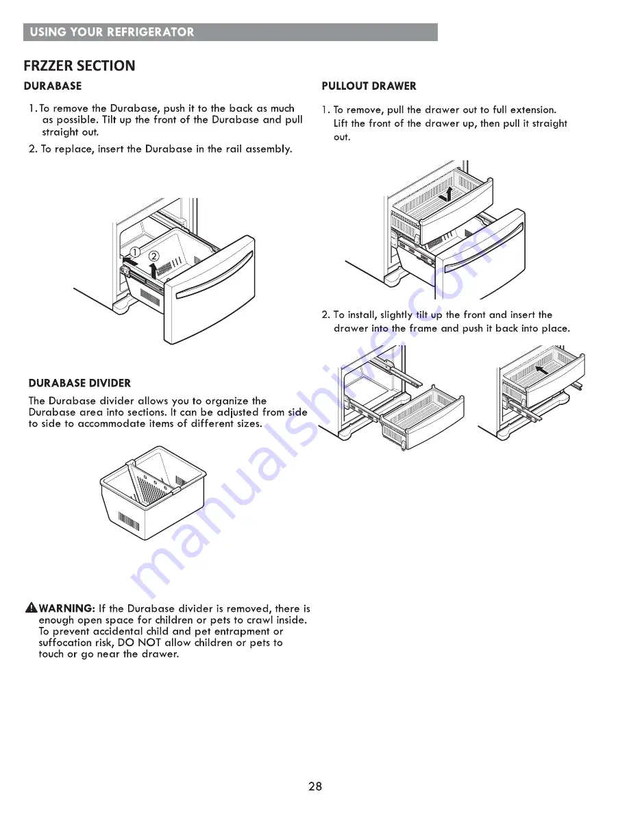 Kenmore Grab-N-Go 795.7033 Series Use & Care Manual Download Page 28