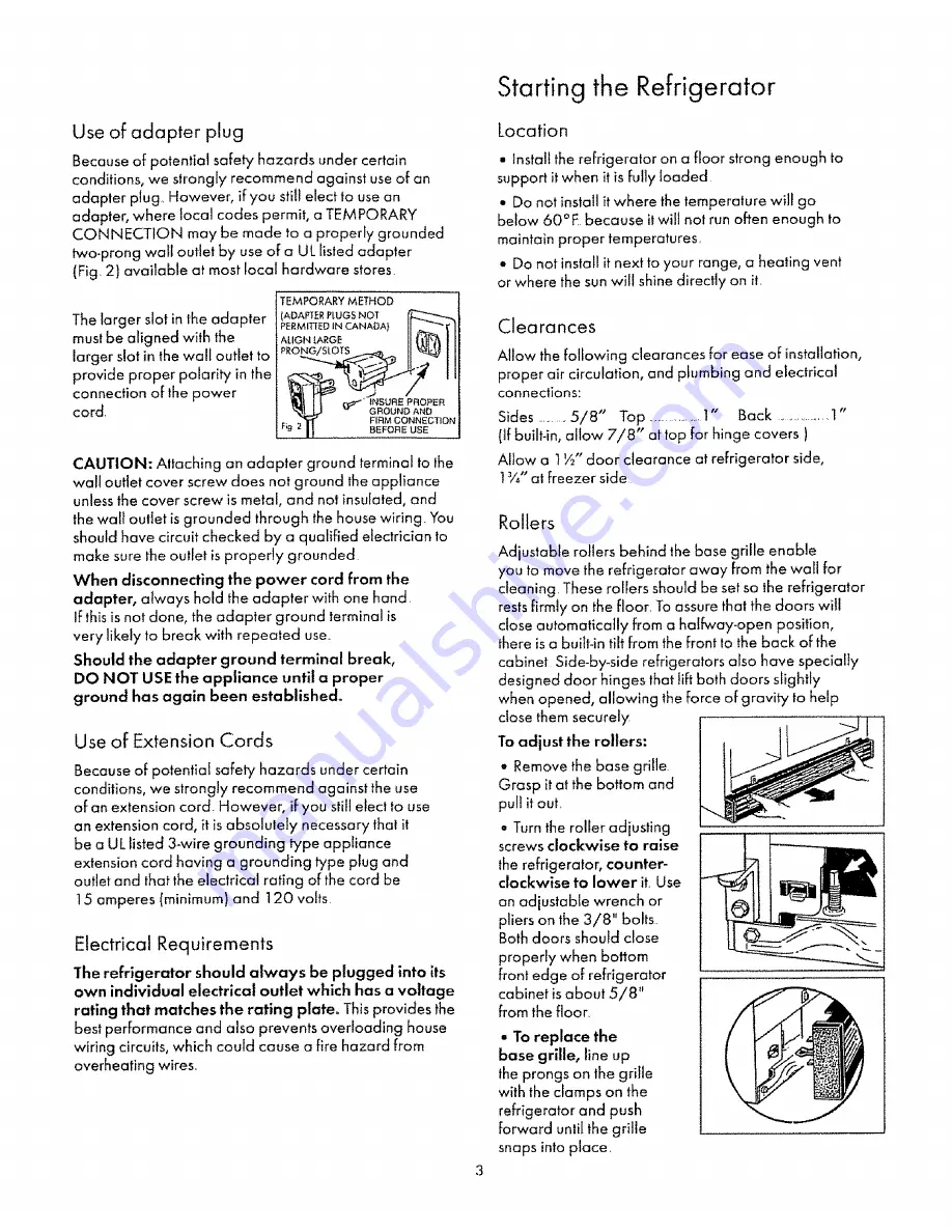 Kenmore KENMORE 53471 Owner'S Manual Download Page 3