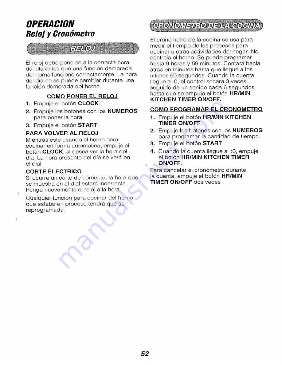 Kenmore Kenmore 911.47692 Use & Care Manual Download Page 52