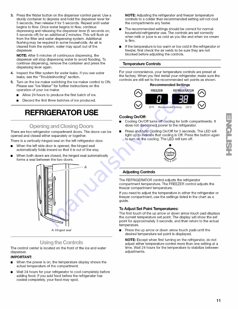 Kenmore Kenmore Bootom-Mount Refrigerator Скачать руководство пользователя страница 11