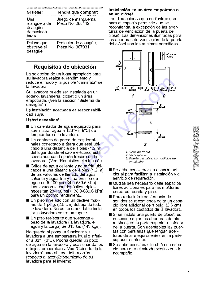 Kenmore Kenmore One-Speed Automatic Wa Owner'S Manual & Installation Instructions Download Page 35