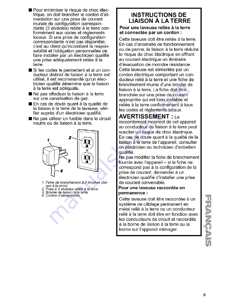 Kenmore Kenmore One-Speed Automatic Wa Owner'S Manual & Installation Instructions Download Page 67