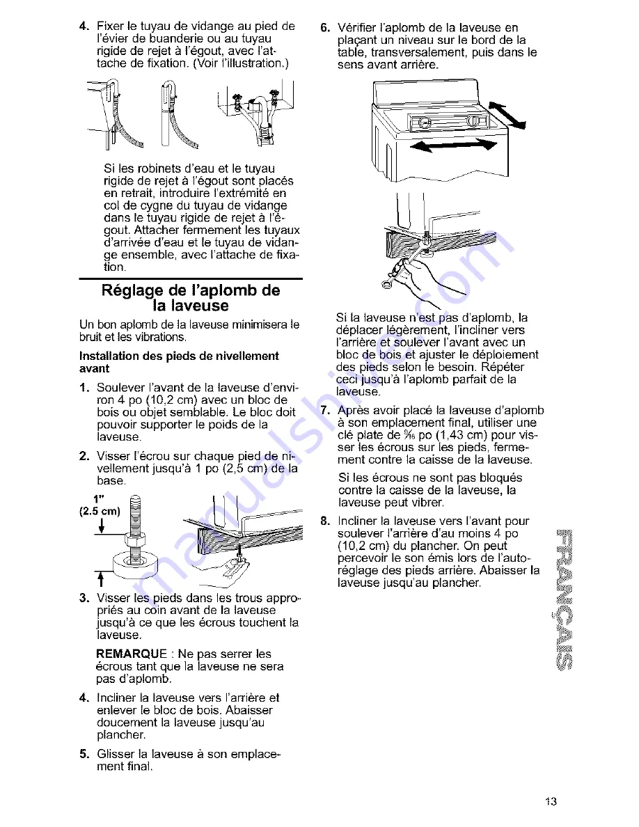 Kenmore Kenmore One-Speed Automatic Wa Owner'S Manual & Installation Instructions Download Page 71