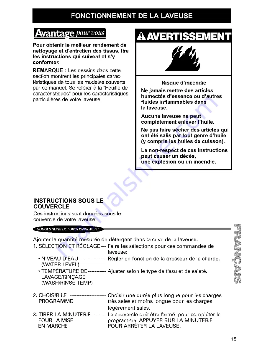 Kenmore Kenmore One-Speed Automatic Wa Owner'S Manual & Installation Instructions Download Page 73