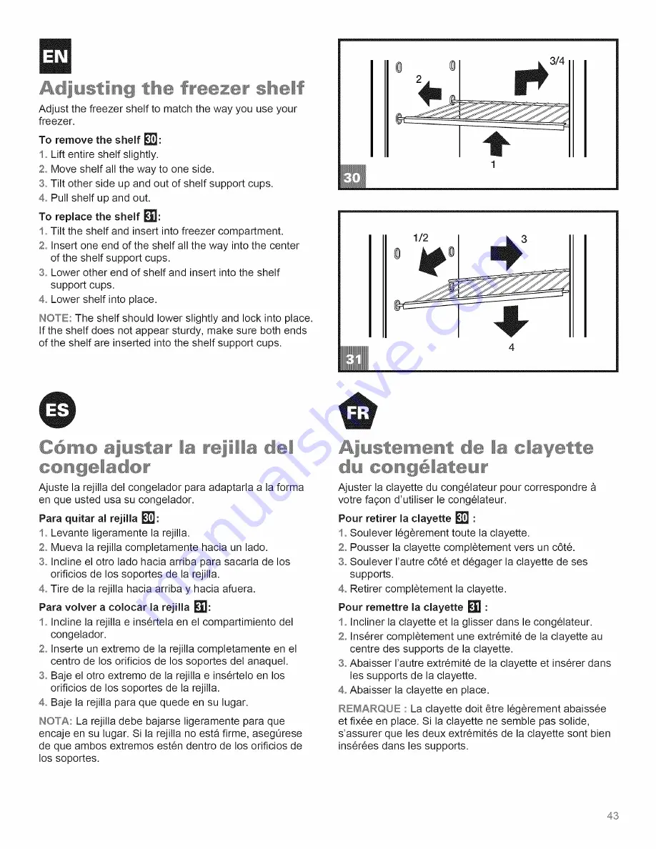 Kenmore Kenmore Top-mount Refrigerator Скачать руководство пользователя страница 43