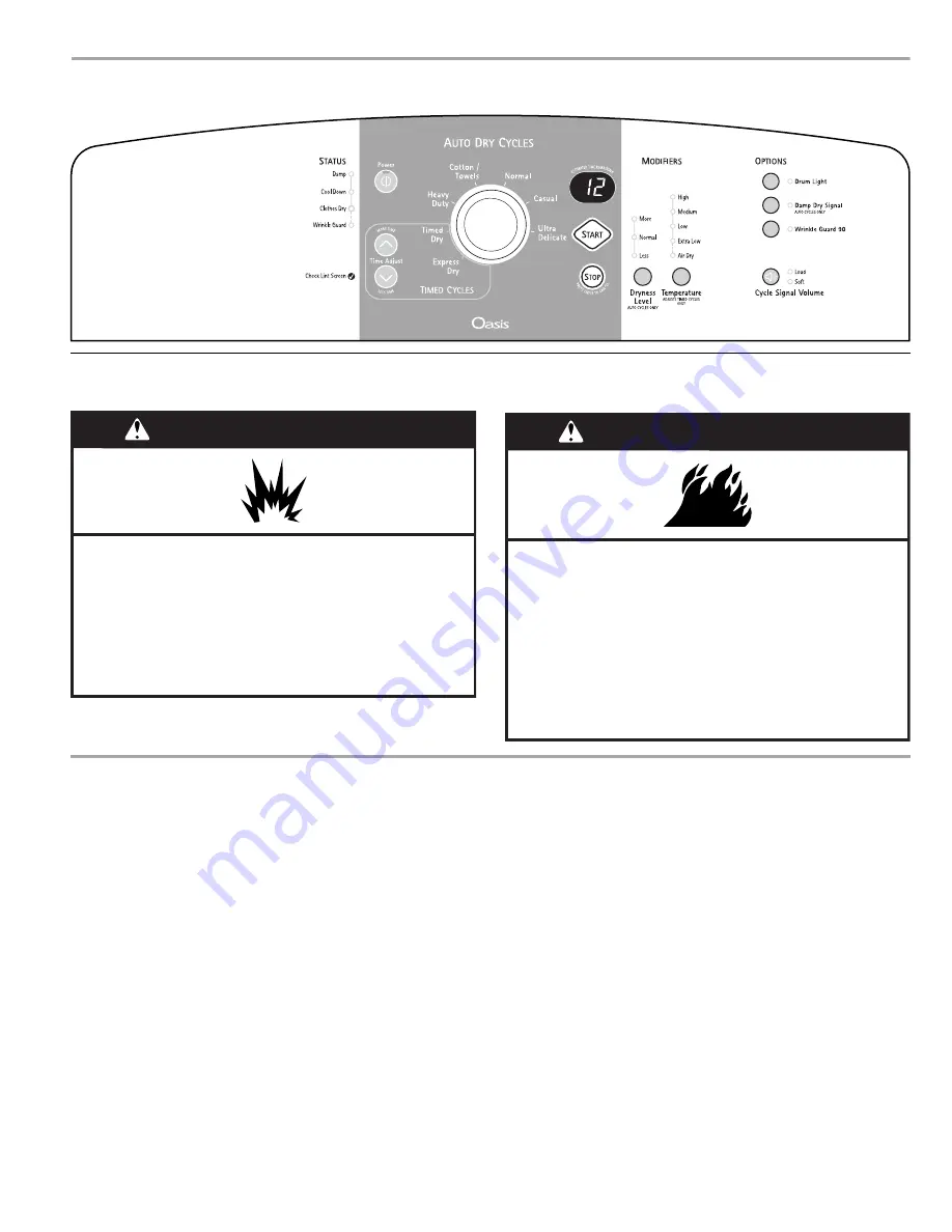 Kenmore Oasis 110.C6706 Series Use & Care Manual Download Page 34