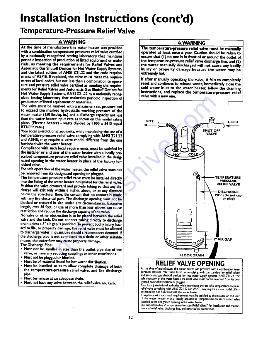 Kenmore POWER MISER 10 153.330401 Owner'S Manual Download Page 12