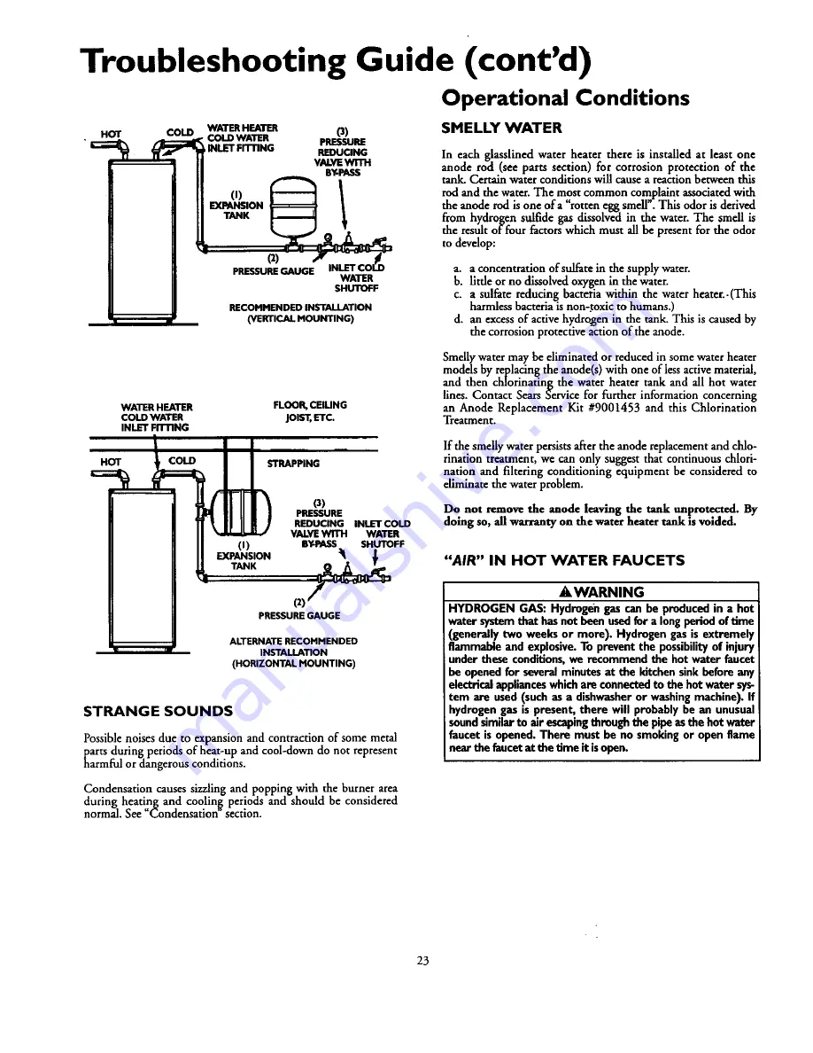 Kenmore POWER MISER 10 153.330401 Owner'S Manual Download Page 23