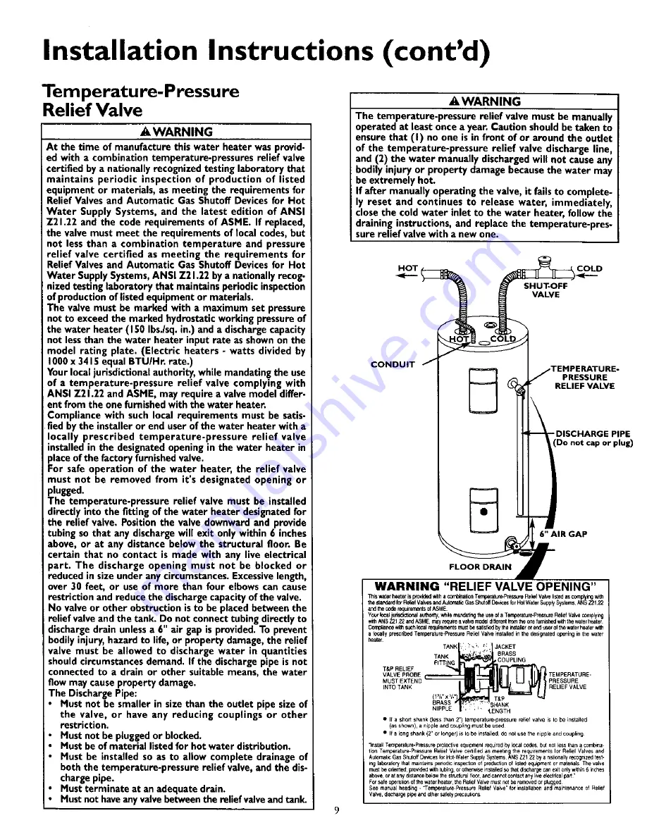 Kenmore POWER MISER 153.316152 Owner'S Manual Download Page 9