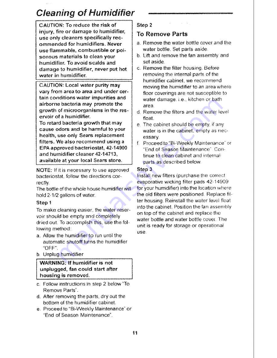 Kenmore QUIET COMFORT 758.14451 Owner'S Manual Download Page 11