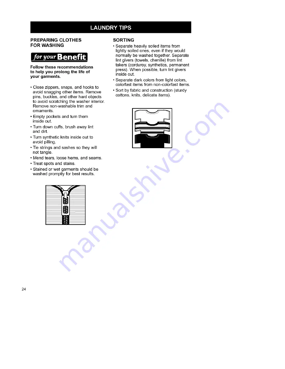 Kenmore Two-speed automatic washers Owner'S Manual & Installation Instructions Download Page 24