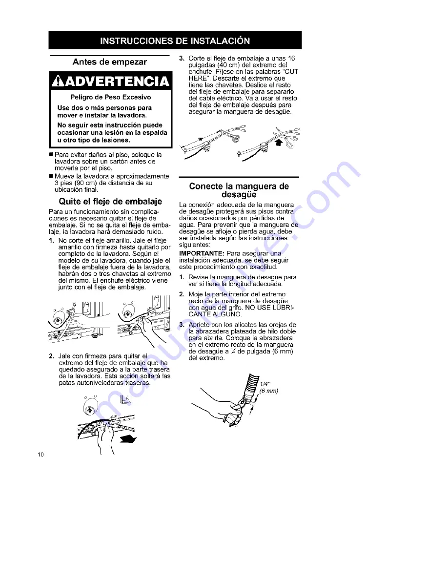 Kenmore Two-speed automatic washers Owner'S Manual & Installation Instructions Download Page 42